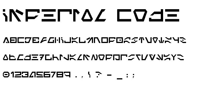 Imperial Code font